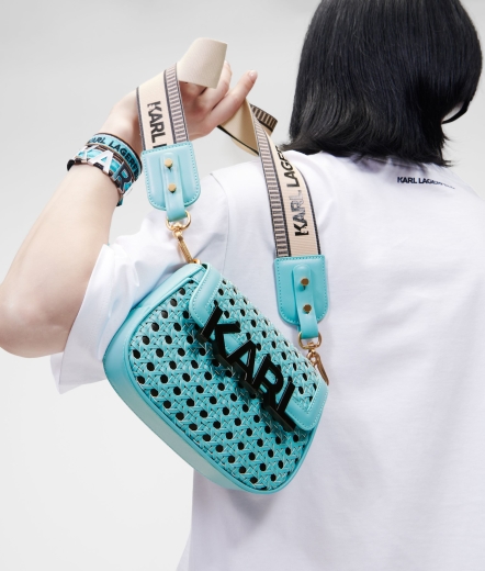 Mala Tiracolo Letters Pequena Azul