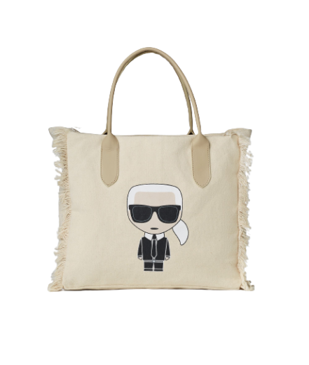 Mala Shopper Ikonic Fringed Bege - Karl Lagerfeld | Mala Shopper Ikonic Fringed Bege | Misscath