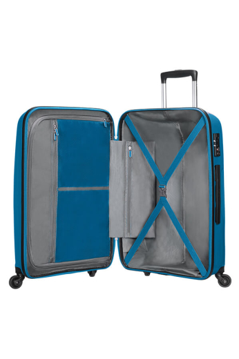 Mala de Viagem Média 66cm 4 Rodas Bon Air Azul Marina