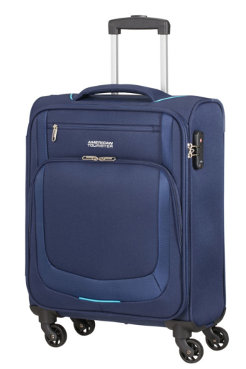 Mala de Cabine 55cm 4 Rodas Summer Session Azul Escuro/Azul - Misscath | Mala de Cabine 55cm 4 Rodas Summer Session Azul Escuro/Azul | American Tourister