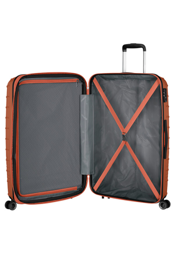 Mala de Viagem Grande Speedstar 77cm Expansível 4 Rodas Laranja Cobre