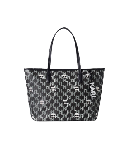 Mala Shopper K/Ikonic Monogram Print Preta