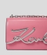 Mala de Ombro Pequena K/Signature Rosa - Karl Lagerfeld | Mala de Ombro Pequena K/Signature Rosa | Misscath