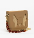 Mala de Ombro Pooch Mini Cutout Camel Glitter Dourado - MyCutePooch | Mala de Ombro Pooch Mini Cutout Camel Glitter Dourado | MISSCATH
