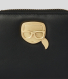 Carteira Pequena K/Ikonic Gold Metal Badge Preta - Karl Lagerfeld | Carteira Pequena K/Ikonic Gold Metal Badge Preta | MISSCATH