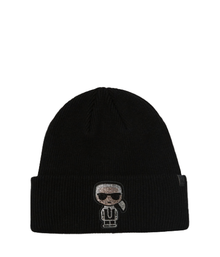 Gorro K/Ikonic Rhinestone Preto - Karl Lagerfeld | Gorro K/Ikonic Rhinestone Preto| MISSCATH