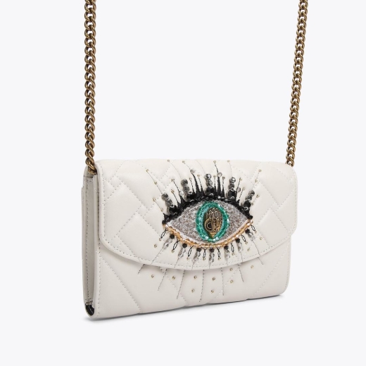 Mala Carteira Kensington Chain Eye Branca