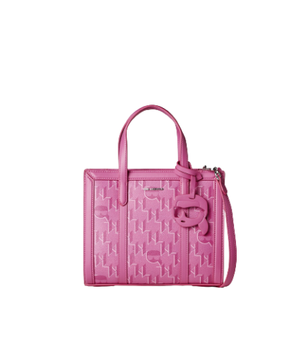 Mala Tiracolo K/Ikonic 2.0 Monogram Pequena Coated Canvas Rosa - Karl Lagerfeld | Mala Tiracolo K/Ikonic 2.0 Monogram Pequena Coated Canvas Rosa | Misscath