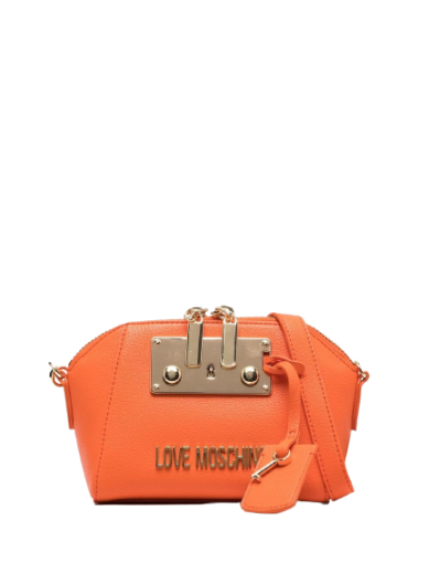 Mala Tiracolo Logo Plaque Laranja - Love Moschino | Mala Tiracolo Logo Plaque Laranja | Misscath