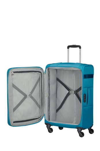 Mala de Viagem CityBeat Média 66cm 4 Rodas Expansível Azul Porto