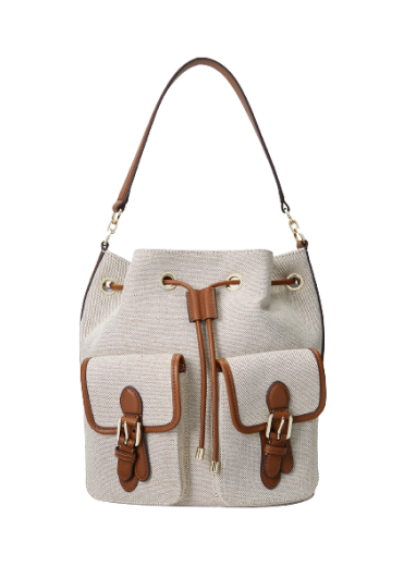 Mala Tiracolo Andie Drawstring Canvas Bege - Ralph Lauren | Mala Tiracolo Andie Drawstring Canvas Bege | Misscath