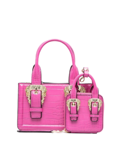 Mala de Tiracolo Buckle Mini Rosa - Versace | Mala de Tiracolo Buckle Mini Rosa | MISSCATH