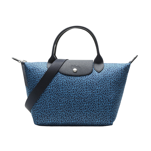 Mala Le Pliage Bolsa Média Azul Leopardo