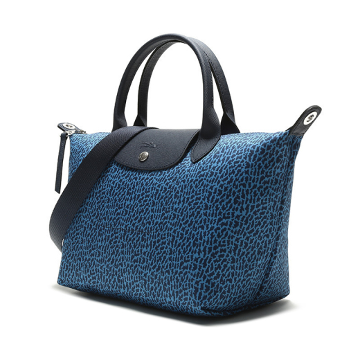 Mala Le Pliage Bolsa Média Azul Leopardo