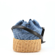 Mala Tiracolo Bucket Wicker Azul - Karl Lagerfeld | Mala Tiracolo Bucket Wicker Azul | MISSCATH