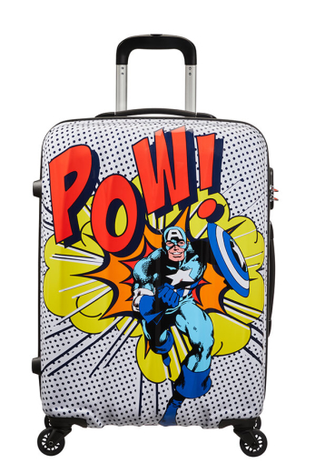 Mala de Viagem Média 65cm 4 Rodas Pop Art Capitão America - Misscath | Mala de Viagem Média 65cm 4 Rodas Pop Art Capitão America | American Tourister