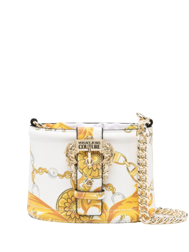 Mala Ombro Bucket Chain Couture Branca - Versace | Mala Ombro Bucket Chain Couture Branca | MISSCATH