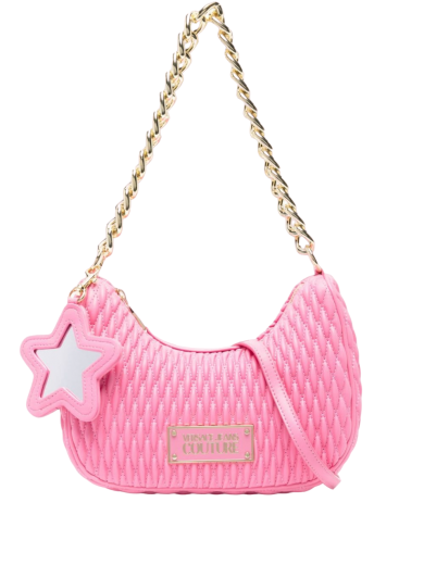 Mala de Tiracolo Logo Baroque-Buckle Rosa - Versace | Mala de Tiracolo Logo Baroque-Buckle Rosa | MISSCATH