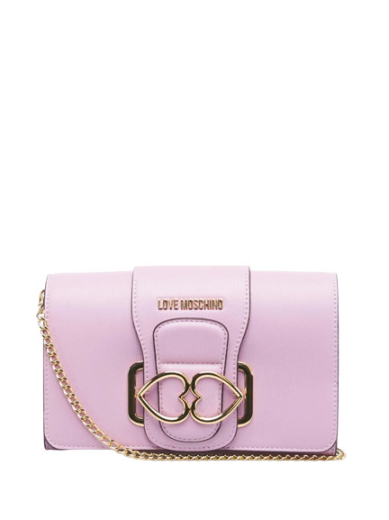 Mala Tiracolo Heart-Plaque Rosa - Love Moschino | Mala Tiracolo Heart-Plaque Rosa | Misscath