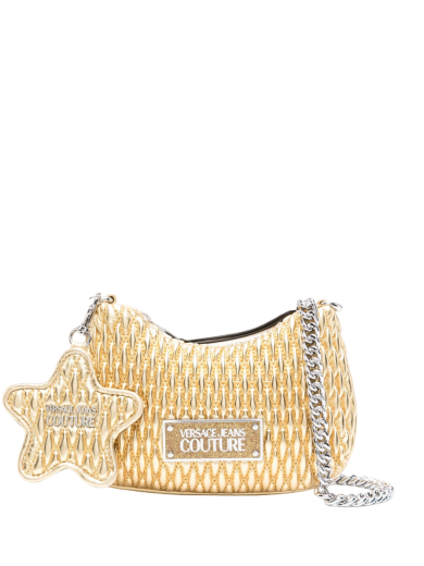 Mala Tiracolo Logo-Patch Dourada - Versace | Mala Tiracolo Logo-Patch Dourada | MISSCATH
