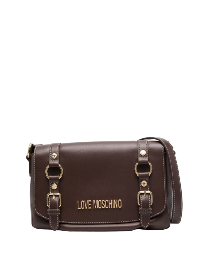 Mala Tiracolo Belted Castanha - Love Moschino | Mala Tiracolo Belted Castanha | Misscath