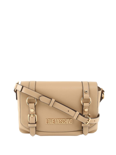 Mala Tiracolo Belted Marfim - Love Moschino | Mala Tiracolo Belted Marfim | Misscath