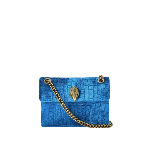 Mala Tiracolo Mini Velvet Kensington Teal - Kurt Geiger | Mala Tiracolo Mini Velvet Kensington Teal | MISSCATH