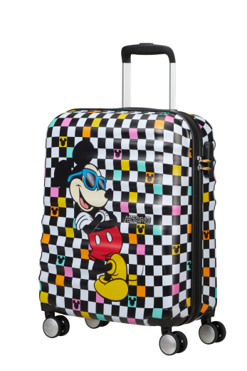 Mala de Cabine 55cm 4 Rodas Wavebreaker Disney Mickey Check - Misscath | Mala de Cabine 55cm 4 Rodas Wavebreaker Disney Mickey Check | American Tourister