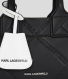 Mala de Mão Pequena K/Skuare Embossed Preta - Karl Lagerfeld | Mala de Mão Pequena K/Skuare Embossed Preta | MISSCATH