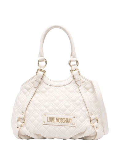 Mala Mão Belted Quilted Bege - Love Moschino | Mala Mão Belted Quilted Bege| MissCath
