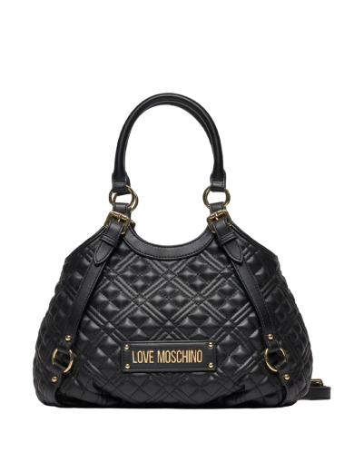 Mala Mão Belted Quilted Preta - Love Moschino | Mala Mão Belted Quilted Preta | MissCath
