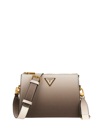 Mala Tiracolo Lossie Saffiano Mini Cinza-Multi