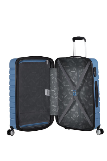 Mala de Viagem Média 67cm Expansível 4 Rodas Azul Coroa