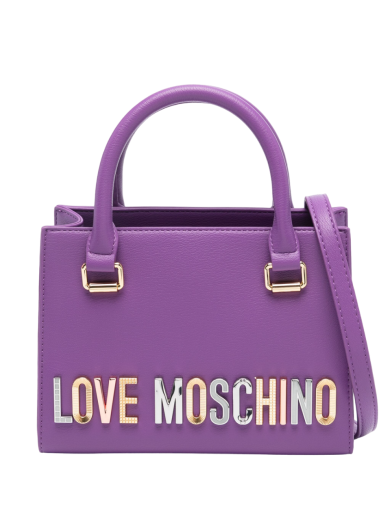 Mala Mão Logo-Lettering Roxa - Love Moschino | Mala Mão Logo-Lettering Roxa | MissCath