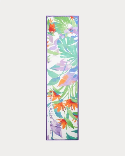 Lenço Emily Floral Wrap Branco-Multicor