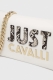 Mala Clutch Logo-Lettering Branca - Just Cavalli | Mala Clutch Logo-Lettering Branca | Misscath