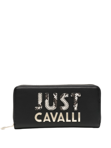 Carteira Logo Lettering Preta - Just Cavalli | Carteira Logo Lettering Preta | MISSCATH