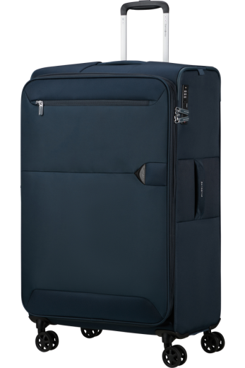Mala de Viagem Grande 78cm Expansível 4 Rodas Azul Marinho