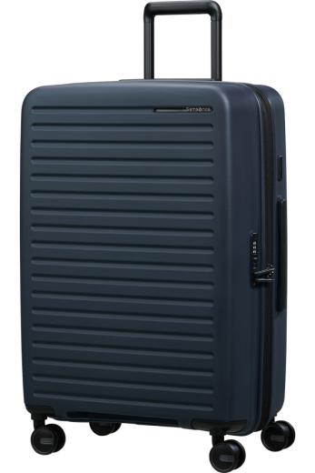 Mala de Viagem Média 68cm Expansível 4 Rodas Azul Meia-Noite