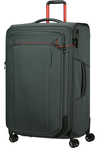 Mala de Viagem Grande 79cm 4 Rodas Expansível Preto Desportivo