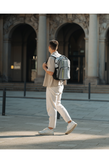 Mochila para Portátil 15.6 p/ 1 Dia Cinzento/Melão Metálico