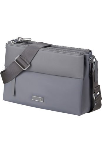 Bolsa de Ombro M Cinza Prateado