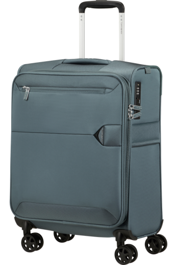 Mala de Cabine 55cm Expansível 4 Rodas Azul Acinzentado