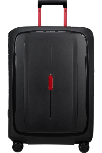 Mala de Viagem Média 69cm 4 Rodas Carvão / Vermelho