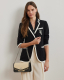 Mala Ombro Media Sawyer Bege/Preta - Ralph Lauren | Mala Ombro Media Sawyer Bege/Preta| Misscath