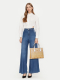 Mala Tote de Ombro Silvana Bege/Branca - Guess | Mala Tote de Ombro Silvana Bege/Branca | MISSCATH