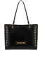 Mala Shopper/Ombro Logo com detalhes Preta - Love Moschino | Mala Shopper/Ombro Logo com detalhes Preta | MissCath