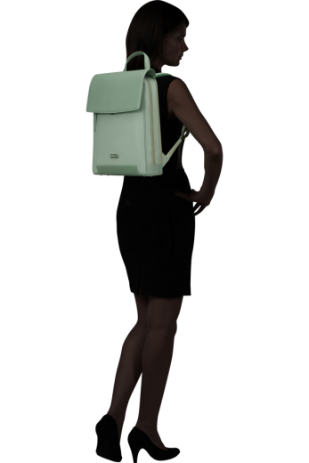Mochila Feminina para Portátil 14.1 com Aba Verde Mineral