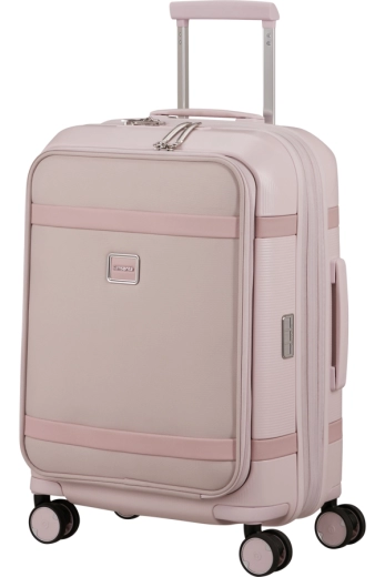 Mala de Cabine 55cm Expansível c/ Acesso Frontal 4 Rodas Rosa