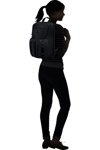 Mochila para Portátil 14.1 2 Bolsos Preta